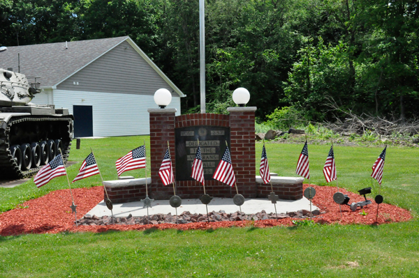 American Legion Post 257 and USA flags